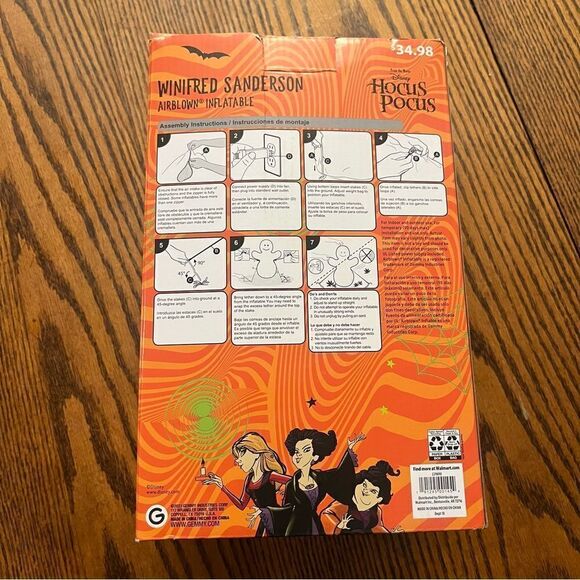 GEMMY Airblown Disney Hocus Pocus Winifred Sanderson Light Up Inflatable - Picture 5 of 8